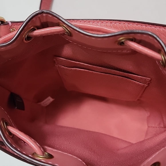 Coach Mini Dempsey pink mini bucket draw string bag - Picture 12 of 14